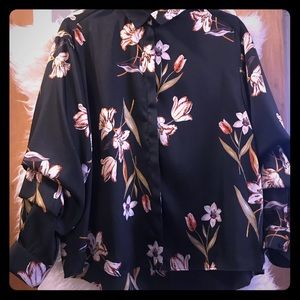 Black Dress Blouse with detail